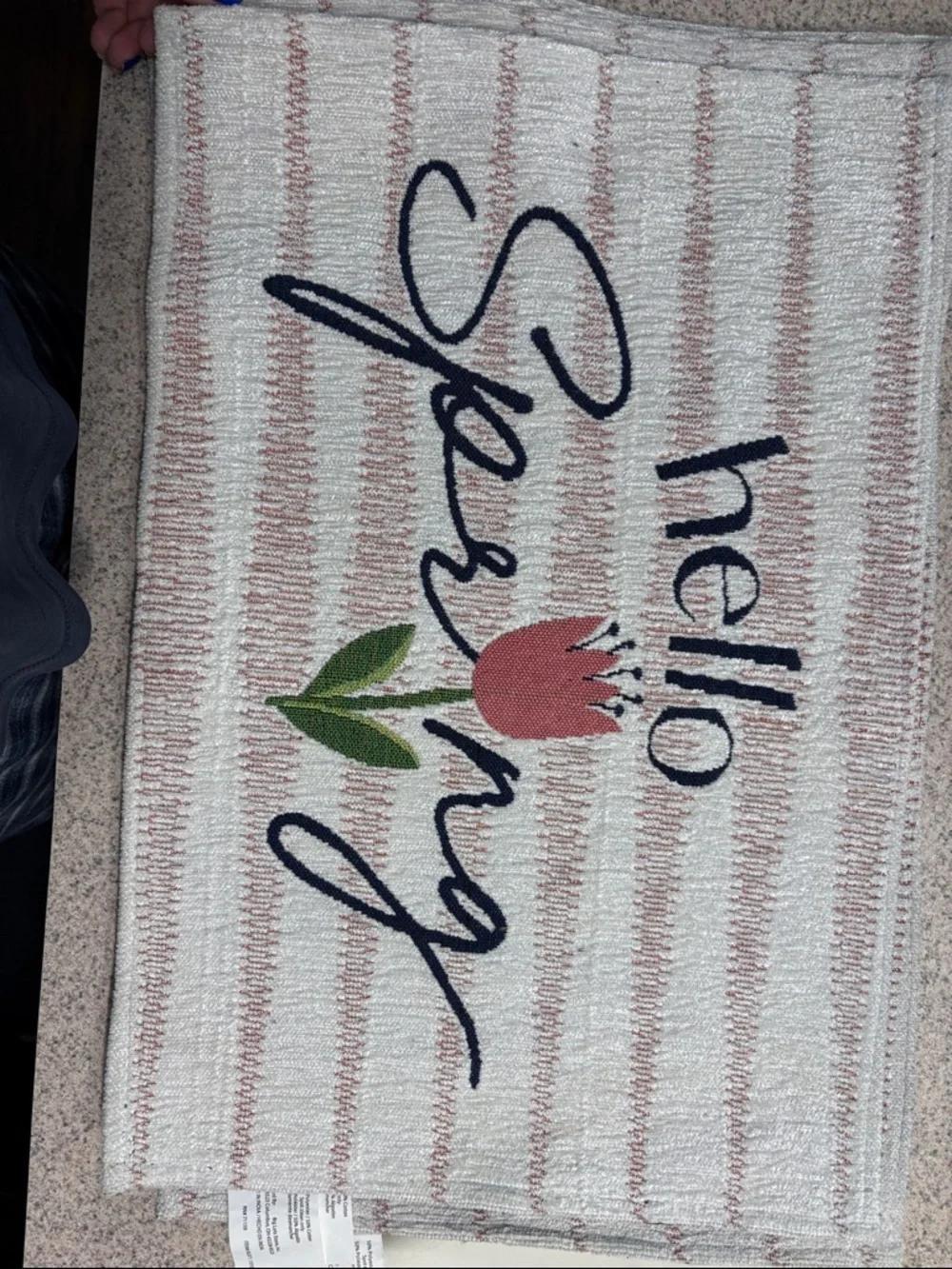 Set of 6 Hello Spring Embroidered Accent placemats